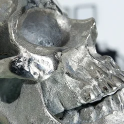 Wohnzimmerlampen|Stofflampen*Invicta Interior Gothic Tischlampe Modern Totenschädel Silber Schwarz