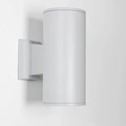 Außenwandleuchten|Moderne Lampen*Easylight Graue Außenlampe HAMBURG 24cm hoch Up Down modern