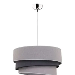 Duolla Graue Hängelampe Stoff rund Ø45cm Modern stylisch< Hängelampen|Esszimmer Lampen