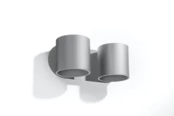 Wandleuchten|Flurlampen*Sollux Graue Wandleuchte Aluminium Modern Up Down 2x G9