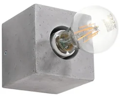 Sollux Graue Wandleuchte Beton eckig Modern dekorativ LABERIA< Flurlampen|Wandleuchten