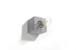 Sollux Graue Wandleuchte Beton eckig Modern dekorativ LABERIA< Flurlampen|Wandleuchten