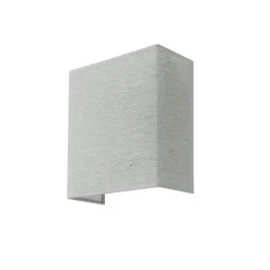 Wandleuchten|Flurlampen*Duolla Graue Wandleuchte Stoff Schirm eckig Loft Design ALICE