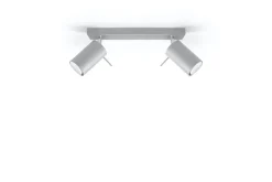 Sollux Grauer Deckenstrahler ETNA L:30cm 2x GU10< Deckenleuchten|Spots