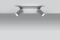 Sollux Grauer Deckenstrahler ETNA L:30cm 2x GU10< Deckenleuchten|Spots