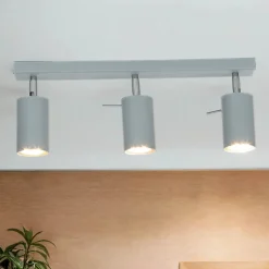 Moderne Lampen|Küchenlampen*Sollux Grauer Deckenstrahler Metall L:45cm 3x GU10 vielseitig