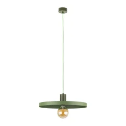 TK Lighting Grüne Hängelampe E27 Ø40 cm rund Vintage Metall< Hängelampen|Bürolampen