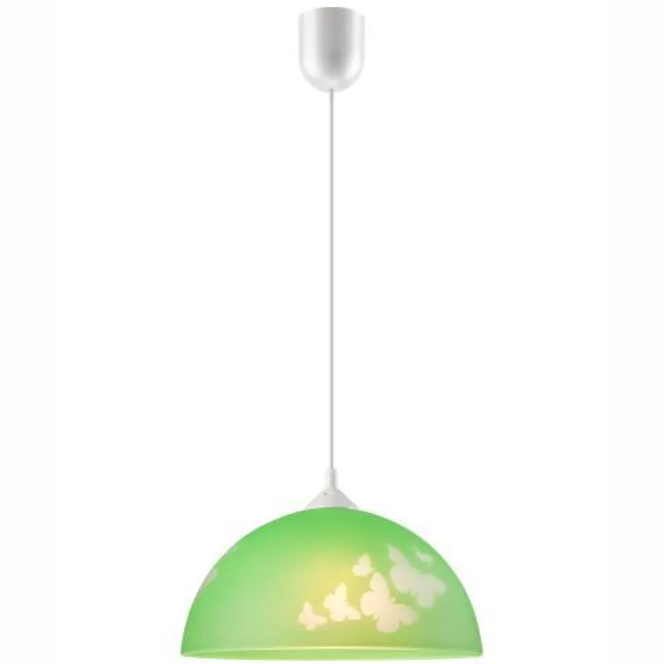 Lamkur Grüne Kinderzimmerlampe rund Mädchen farbenfroh<Kinder Kinderzimmerlampen|Kinderlampen
