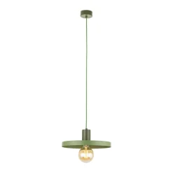 Hängelampen|Bürolampen*TK Lighting Grüne Pendelleuchte E27 Ø30 cm rund Vintage Metall