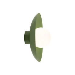 TK Lighting Grüne Wandlampe Glaskugel blendarm G9 B:28 cm wohnlich< Wandleuchten|Flurlampen