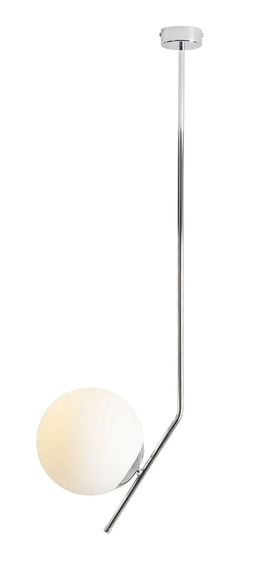 ALDEX Große Deckenlampe Glas Metall in Chrom Kugel H:95 cm E27< Deckenleuchten|Badezimmer Lampe