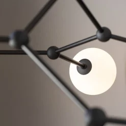 TK Lighting Große Deckenlampe Metall Glas 6-flammig 105 cm lang< Deckenleuchten|Kugellampen