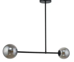 Deckenleuchten|Kugellampen*Sigma Große Deckenleuchte 2-flammig Glas Grau L:82 cm G9