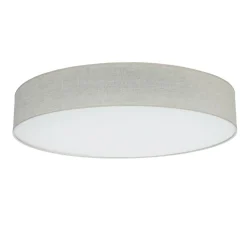 Moderne Lampen|Wohnzimmerlampen*TK Lighting Große Deckenleuchte Stoff Leinen Ø 78 cm rund Grau-Beige