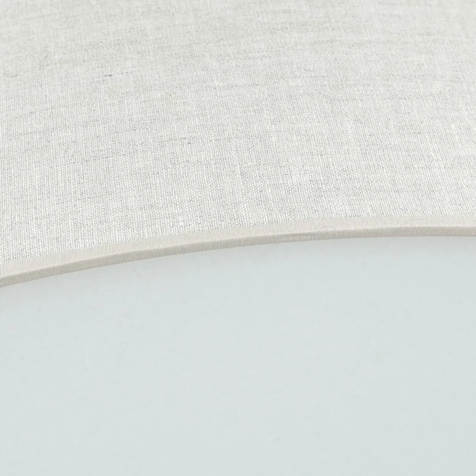 Moderne Lampen|Wohnzimmerlampen*TK Lighting Große Deckenleuchte Stoff Leinen Ø 78 cm rund Grau-Beige