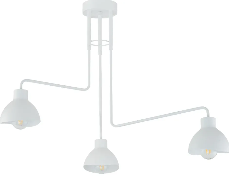 Deckenleuchten|Moderne Lampen*Sigma Große Deckenleuchte Weiß Metall 3-flammig E27 L:93 cm