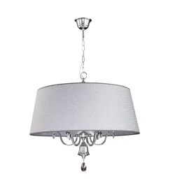 Jupiter Große Hängelampe AELUA Grau Chrom Ø73cm Esszimmer< Hängelampen|Esszimmer Lampen