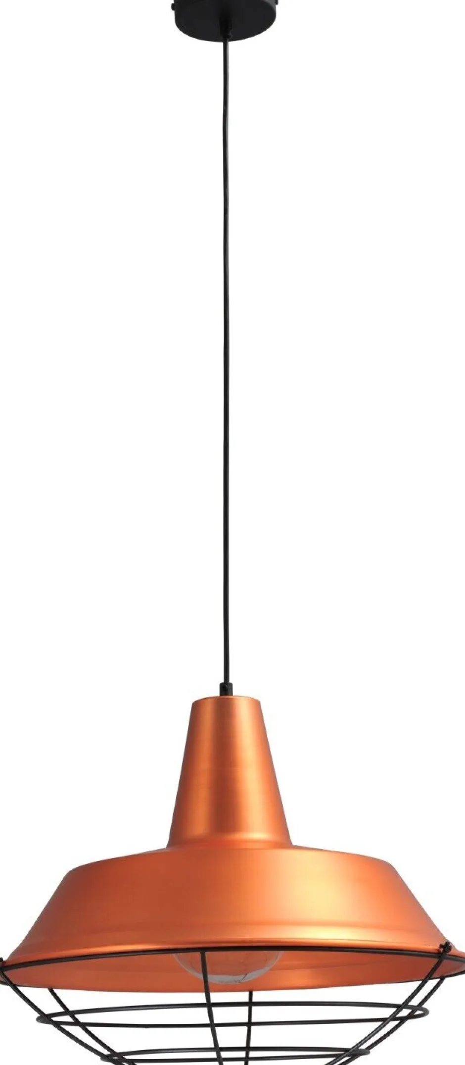 Hängelampen|Industrie Lampen*Masterlight Große Hängelampe Kupfer Ø45cm Ziergitter E27 Loft