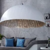 Invicta Interior Große Hängeleuchte Ø70cm rund Modern Design Silber< Hängelampen|Esszimmer Lampen