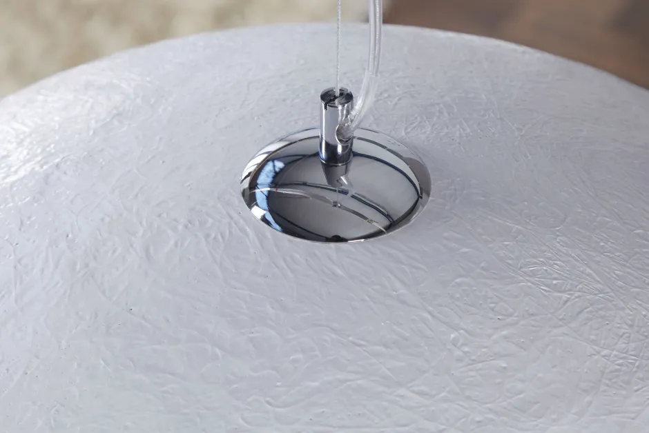 Invicta Interior Große Hängeleuchte Ø70cm rund Modern Design Silber< Hängelampen|Esszimmer Lampen