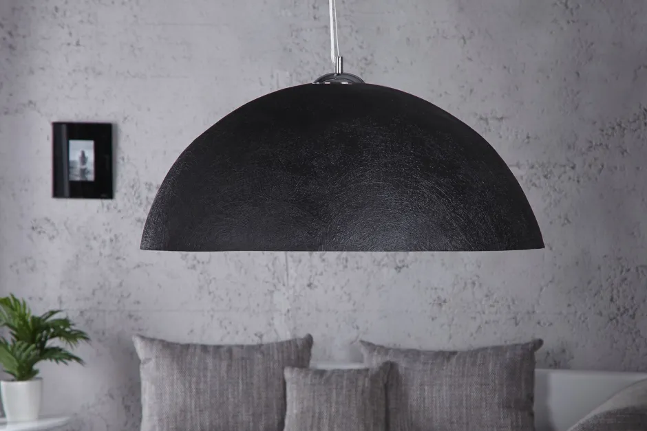 Invicta Interior große Hängeleuchte rund Ø70cm Modern Design schwarz< Hängelampen|Esszimmer Lampen