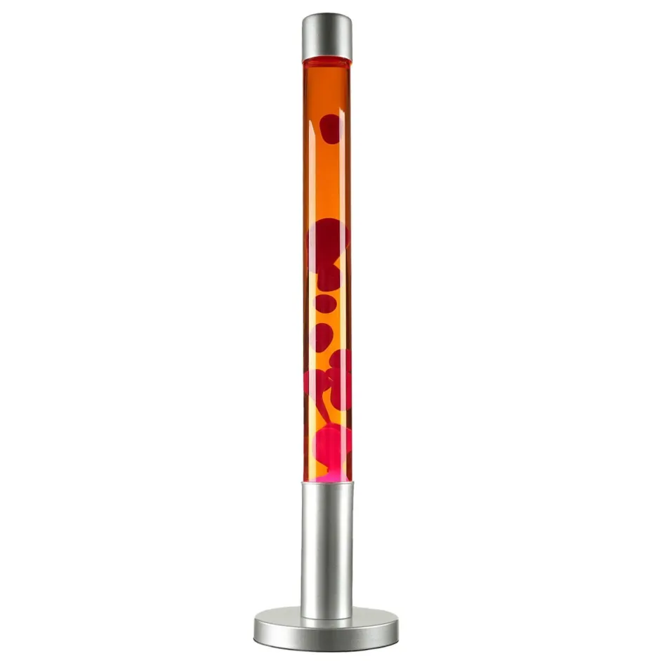 Glaslampen|Retro Lampen*Easylight Große Lavalampe ALAN 76cm Rot Orange Retro Design
