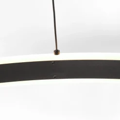 Hängelampen|Led Lampen*Steinhauer Große LED Pendelleuchte Schwarz Ø100 cm 80 W 2700 K