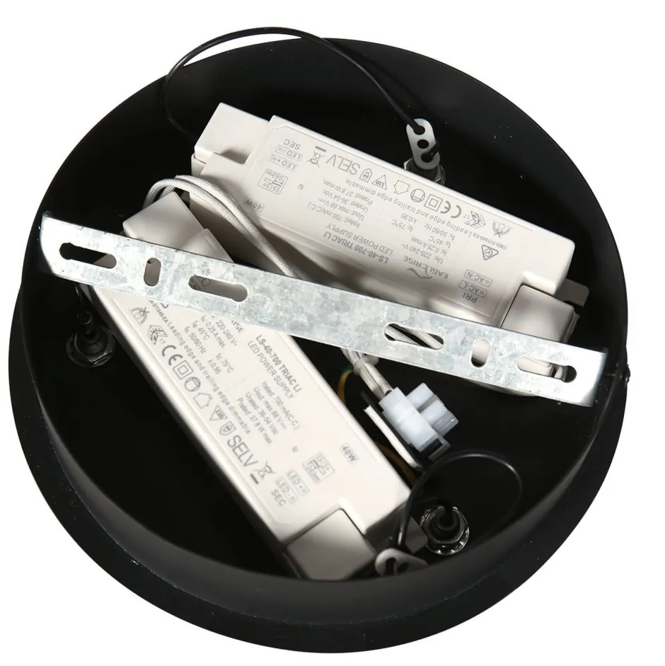 Hängelampen|Led Lampen*Steinhauer Große LED Pendelleuchte Schwarz Ø100 cm 80 W 2700 K