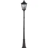 Außenleuchten Antik|Gartenlaternen*Elstead Große Mastleuchte Schwarz 257cm hoch E14 IP44 Antik