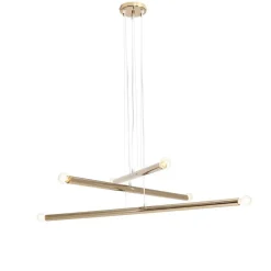 Hängelampen|Bürolampen*ALDEX Große Pendelleuchte 6-flammig E14 Metall in Gold elegant