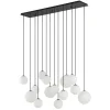 Nowodvorski Große Pendelleuchte Glas Metall Schwarz Weiß G9 14-flmg< Hängelampen|Bürolampen