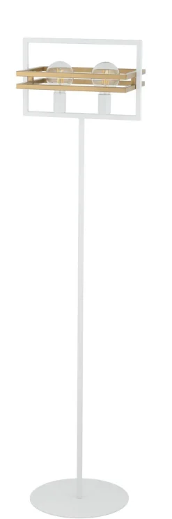 Sigma Große Stehlampe Weiß Gold Modern 162 cm 2-flammig< Moderne Lampen|Designerlampen