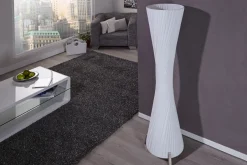 Invicta Interior große Stehleuchte 160cm Retro extravagant weiß< Retro Lampen|Metall Lampen