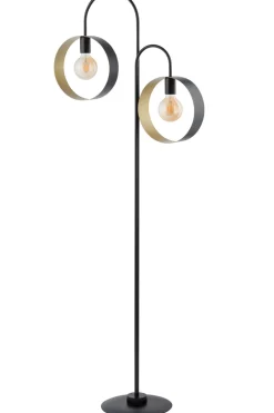 Moderne Lampen|Designerlampen*Sigma Große Stehleuchte Gold Schwarz E27 164 cm dekorativ