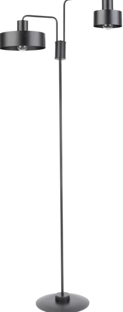 Stehlampen|Wohnzimmerlampen*Sigma Große Stehleuchte Schwarz Metall Ambiente Lesen 169 cm