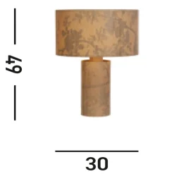 Wohnzimmerlampen|Schlafzimmer Lampen*Searchlight Große Tischleuchte Papier Muster H:66 cm E27 gemütlich
