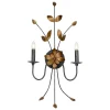 Elstead Große Wandlampe YULSHA 91cm hoch Floral Rustikal< Wandleuchten|Florale Lampen