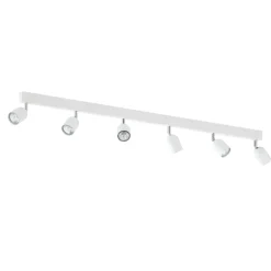 Deckenleuchten|Flurlampen*TK Lighting Großer Deckenstrahler Weiß Metall 6-flammig 127 cm lang
