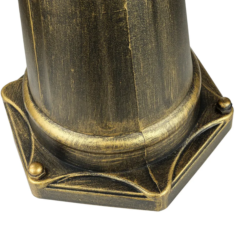 Easylight Großer Kandelaber BREST Gold Antik 3xE27 2,1m hoch< Rustikale Lampen|Wegeleuchten