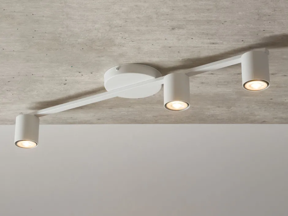 Sigma GU10 Deckenleuchte 3-flammig Metall Weiß 70 cm lang< Deckenleuchten|Flurlampen