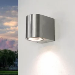 Easylight Halbrunde Außenwandlampe Silber Aluminium AALBORG< Außenwandleuchten|Moderne Lampen