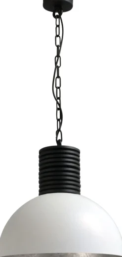 Hängelampen|Industrie Lampen*Masterlight Handarbeit Hängeleuchte Weiß Silber Ø40cm LARINO