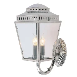 Elstead Handgefertigte Außenwandleuchte Messing in Nickel< Außenleuchten Messing|Außenwandleuchten