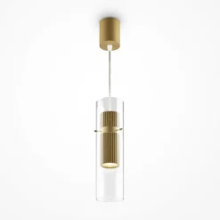 Maytoni Hängelampe Aluminium Glas GU10 Ø 8 cm H: max. 170 cm< Küchenlampen|Glaslampen