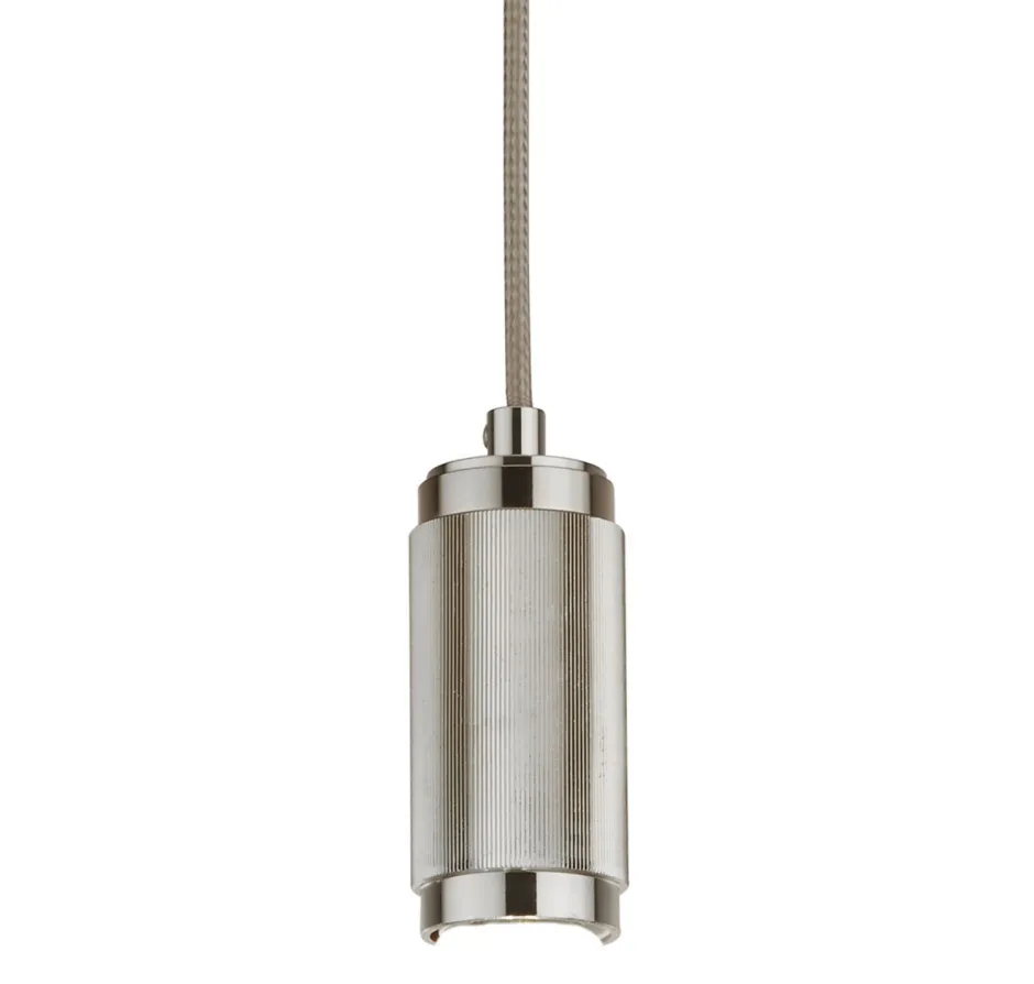 Wohnzimmerlampen|Esszimmer Lampen*Searchlight Hängelampe Aluminium in Silber E27 Ø10 cm Vintage