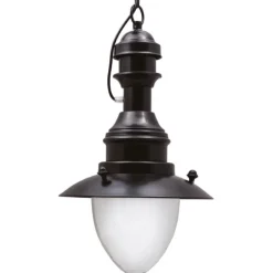 Lido Hängelampe außen Maritim Ø 20 cm E27 IP43 Messing Glas massiv< Messinglampen|Maritime Lampen