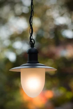 Hängelampe außen Metall Glas Schwarz IP44 Balkon< Industrie Lampen|Vintage Lampen