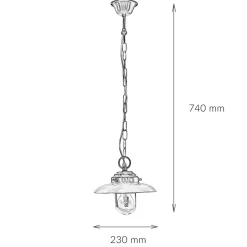 Lido Hängelampe Außenbereich Messing IP54 Maritim< Rustikale Lampen|Metall Lampen