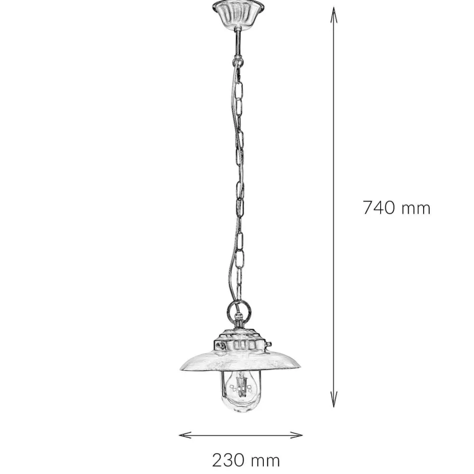 Lido Hängelampe Außenbereich Messing IP54 Maritim< Rustikale Lampen|Metall Lampen