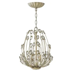 Hängelampen|Esszimmer Lampen*Elstead Hängelampe AZARA Blattsilber Ø:31cm Pendelleuchte